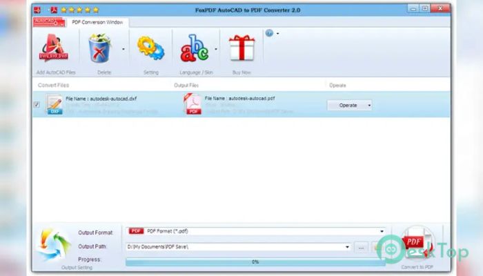 下载 FoxPDF AutoCAD to PDF Converter 1.0.0 免费完整激活版