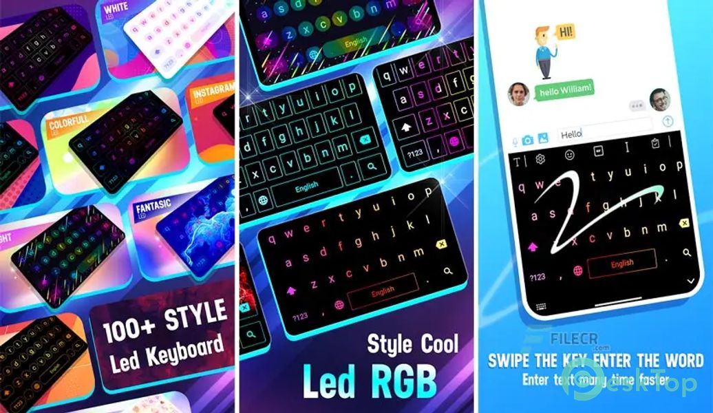 Neon LED Keyboard - RGB & Emoji 3.7.7 APK MOD Полная бесплатная загрузка