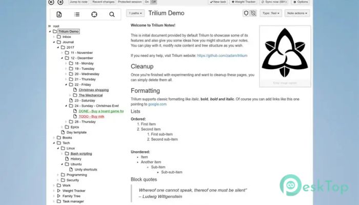 Trilium Notes  0.63.7 完全アクティベート版を無料でダウンロード