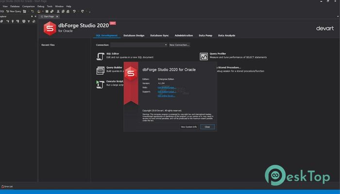 Télécharger dbForge Studio 2020 for Oracle 4.1.94 Gratuitement Activé Complètement