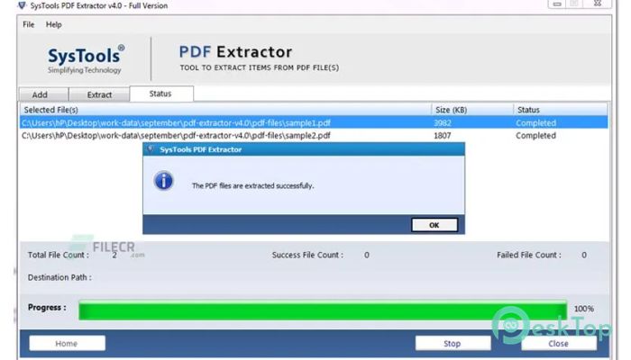 SysTools PDF Extractor 6.0 完全アクティベート版を無料でダウンロード