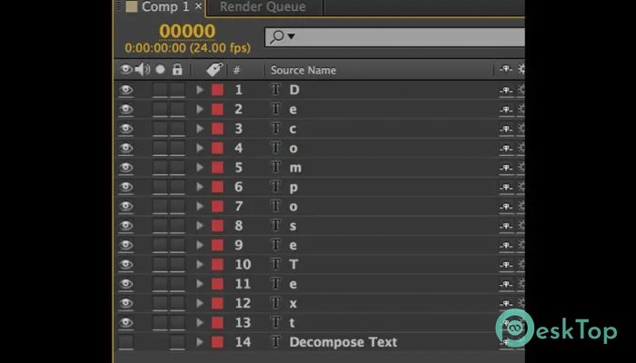 下载 Aescripts - DecomposeText 3.1 免费完整激活版