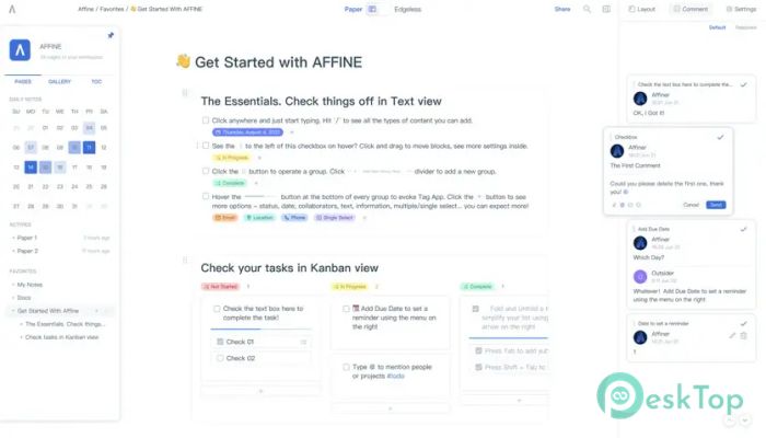 AFFiNE 0.14.9 Tam Sürüm Aktif Edilmiş Ücretsiz İndir