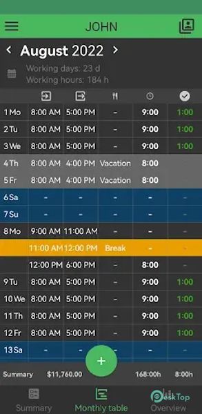 Working Timer - Timesheet 3.0.45 APK MOD تحميل مجاني كامل
