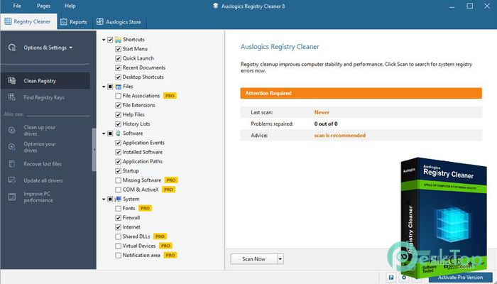 free downloads Auslogics Registry Cleaner Pro 10.0.0.4