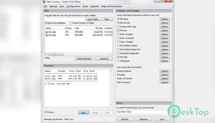 Stefan Trost Filelist Creator 1.0 Tam Sürüm Aktif Edilmiş Ücretsiz İndir
