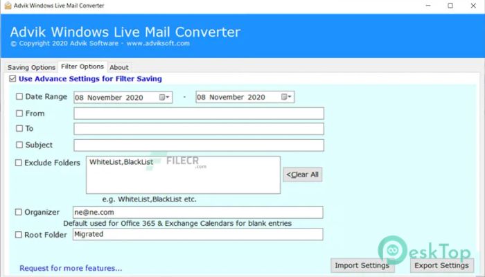 تحميل برنامج Advik Windows Live Mail Converter 4.1 برابط مباشر