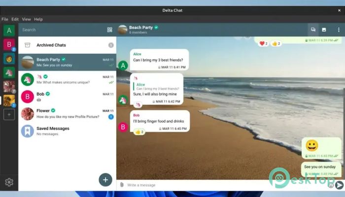 Delta Chat 1.58.2 Tam Sürüm Aktif Edilmiş Ücretsiz İndir