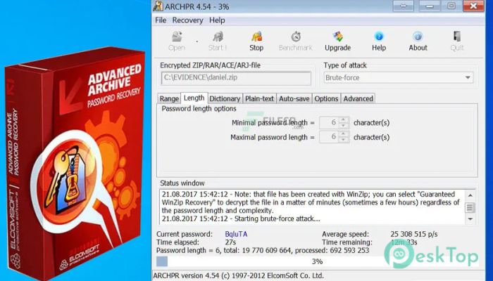 Download ElcomSoft Advanced Archive Password Recovery Enterprise 4.66.266 Free Full Activated