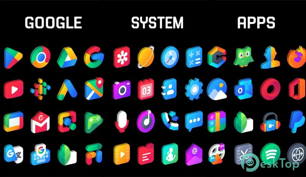 Gradient 3D – Icon Pack v1.1 APK MOD Полная бесплатная загрузка