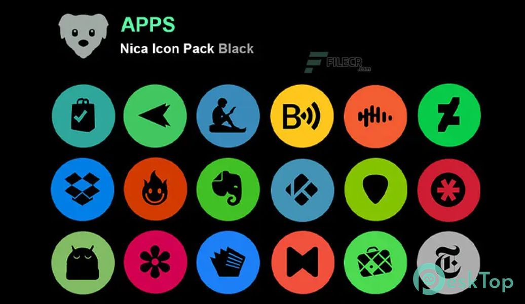 Nica Icon Pack Black v1.0.8 APK MOD Tam Ücretsiz İndir