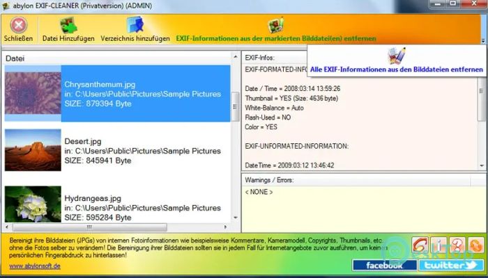 تحميل برنامج Abylon EXIF-CLEANER 2024.1 برابط مباشر