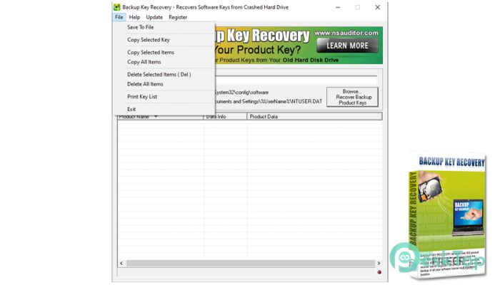 Download Nsasoft Backup Key Recovery  2.2.7.0 Free Full Activated