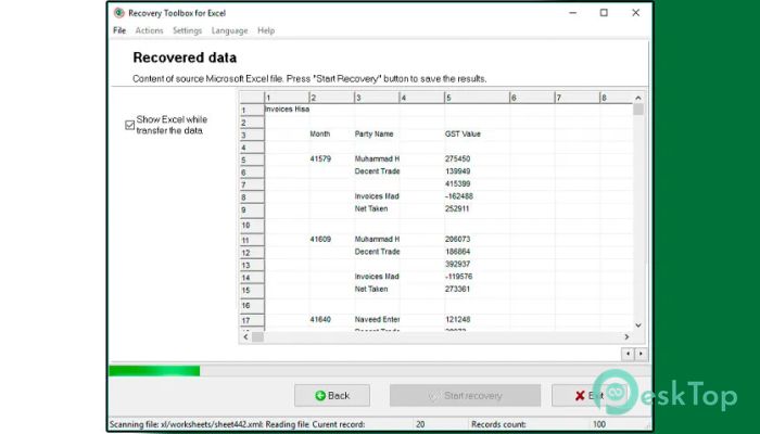 Recovery Toolbox for Excel 3.7.31.0 Tam Sürüm Aktif Edilmiş Ücretsiz İndir