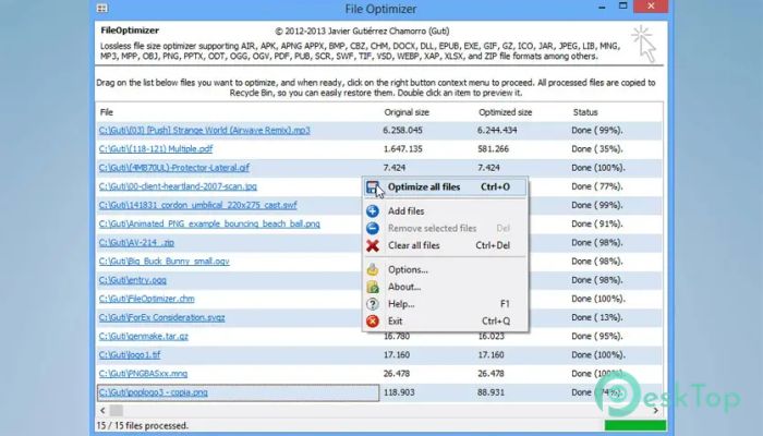 تحميل برنامج Nikkho FileOptimizer 17.00.2842 برابط مباشر