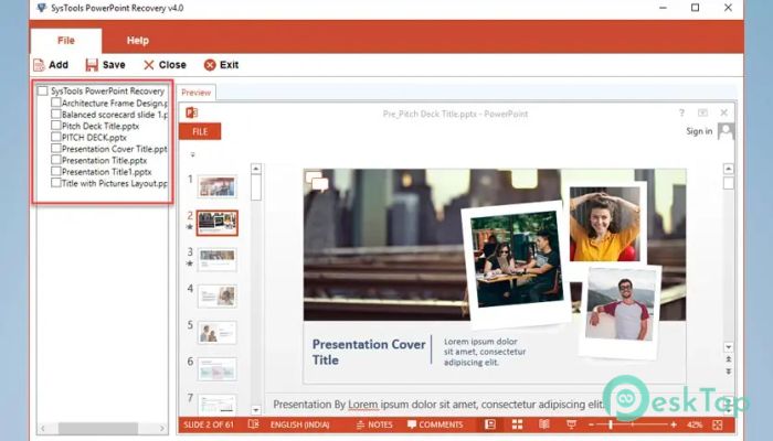 Скачать SysTools PowerPoint Recovery 4.2 полная версия активирована бесплатно