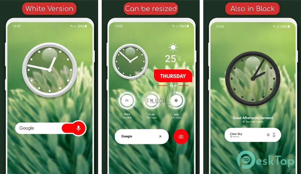 Transparent Analog Clock v2.2 APK MOD Tam Ücretsiz İndir