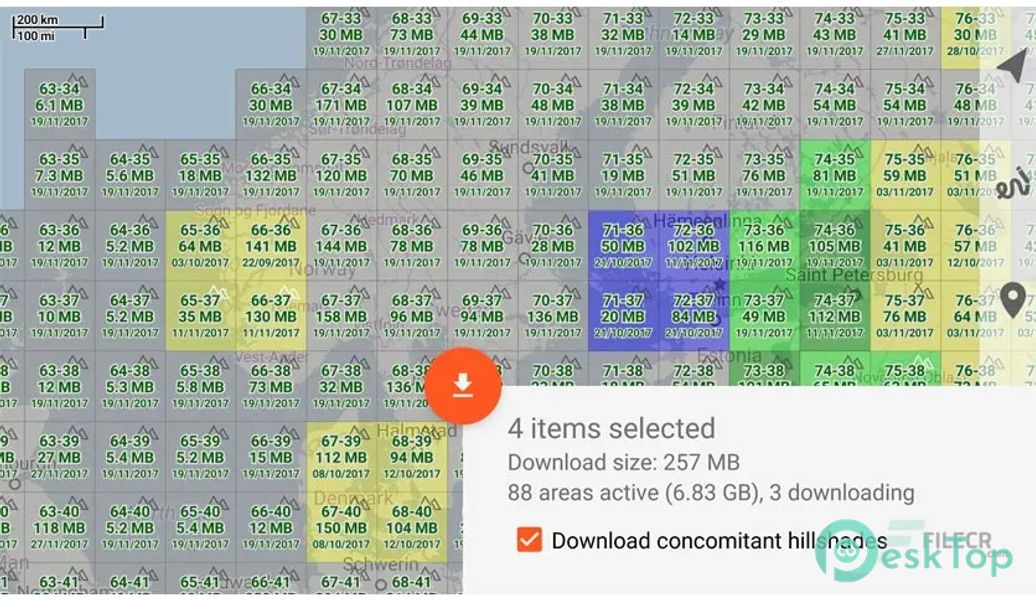 Télécharger Trekarta – offline maps for outdoor activities v2022.05 build 85 APK MOD Gratuitement et Complet