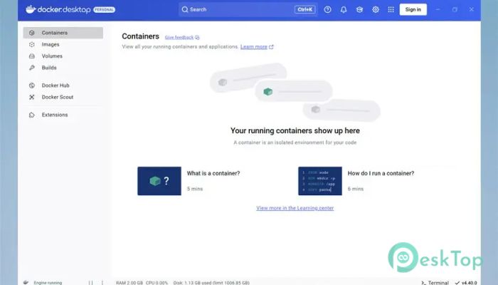 Docker Desktop 1.0 Tam Sürüm Aktif Edilmiş Ücretsiz İndir