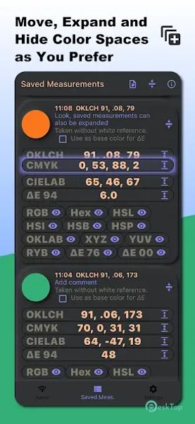 Color Meter - RGB HSL CMYK RYB