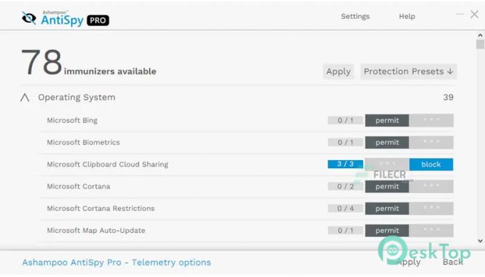 Ashampoo AntiSpy Pro 1.5 完全アクティベート版を無料でダウンロード
