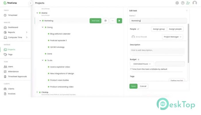 TimeCamp  1.10.3 完全アクティベート版を無料でダウンロード