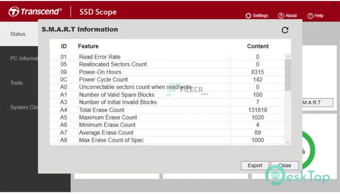  تحميل برنامج Transcend SSD Scope 4.8 برابط مباشر