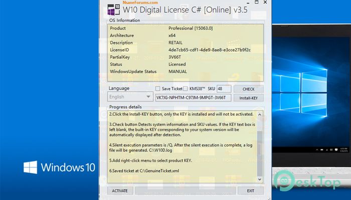Windows 10 Digital License C# 3.7 Tam Sürüm Aktif Edilmiş Ücretsiz İndir