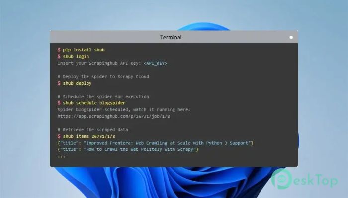 Scrapy 2.15.1 Tam Sürüm Aktif Edilmiş Ücretsiz İndir