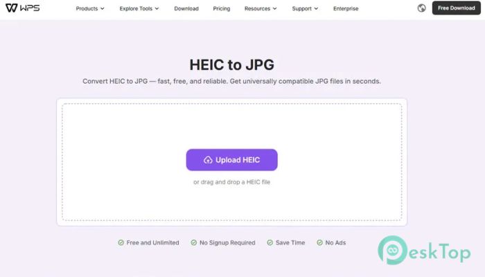 WPS HEIC to JPG Converter 1.0 मुफ्त पूर्ण सक्रिय डाउनलोड