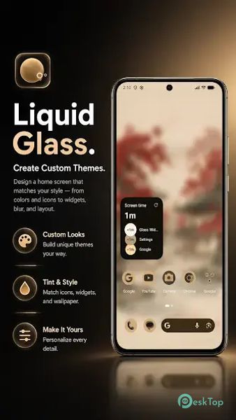 Lucid - Liquid Glass launcher 1.2.0 APK MOD Unlocked (Full) Free Download