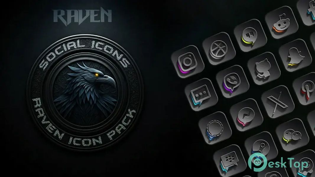 Raven Dark Icon Pack 1.1.5 APK MOD 完整免费下载