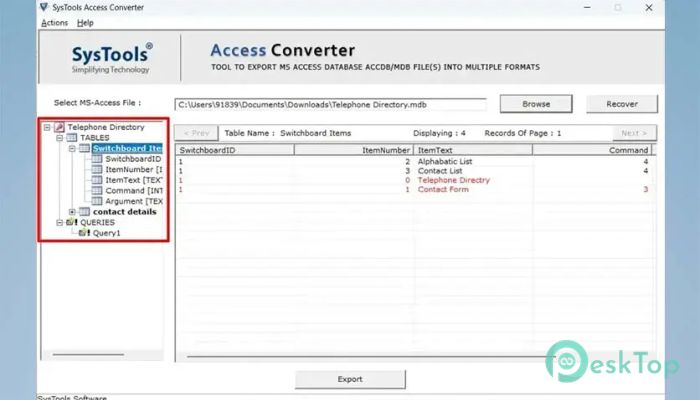 SysTools Access Converter 7.3 Tam Sürüm Aktif Edilmiş Ücretsiz İndir