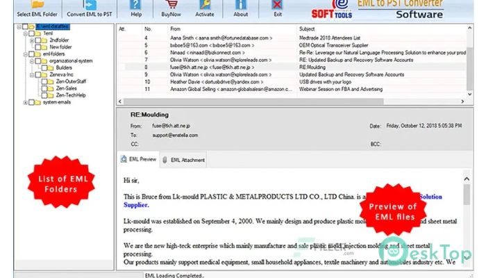 Download eSoftTools EML to PST Converter 3.5 Free Full Activated