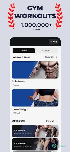 Gym Workout & Personal Trainer 9.0.0.7.3 APK MOD Полная бесплатная загрузка