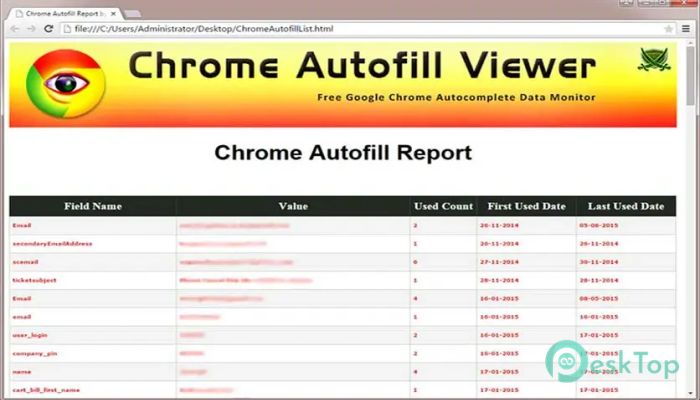 Chrome Autofill Viewer 1.0.0 Tam Sürüm Aktif Edilmiş Ücretsiz İndir