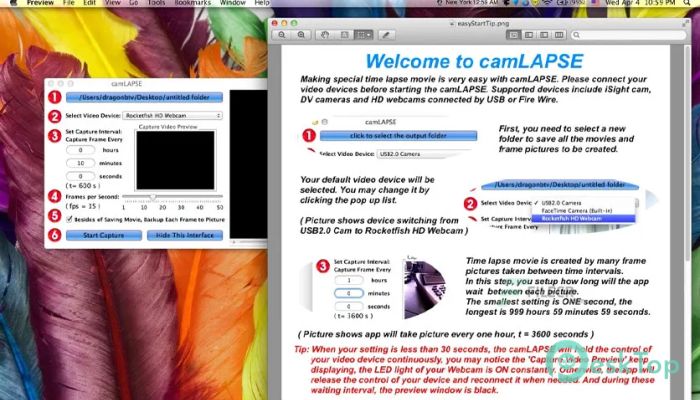 camLAPSE 3.01 Mac用無料ダウンロード