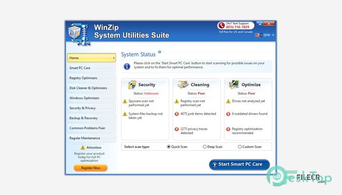 WinZip System Utilities Suite 4.0.1.4 完全アクティベート版を無料でダウンロード