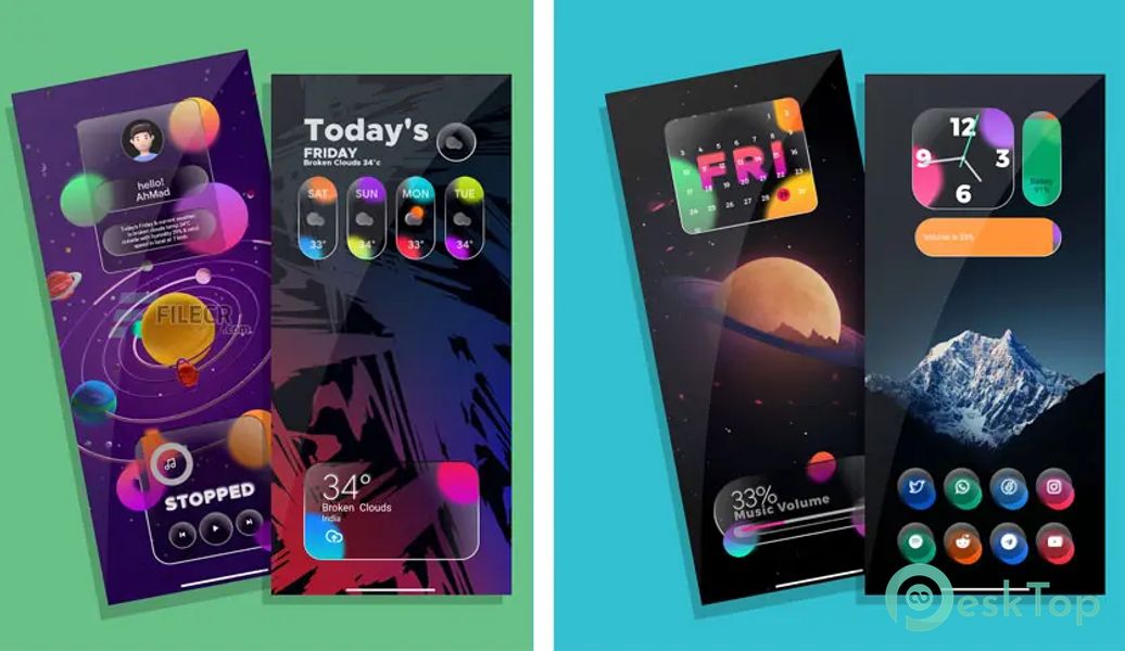 GlassUi KWGT v2.0.0 APK MOD Tam Ücretsiz İndir