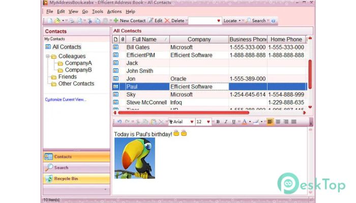 Download Efficient Address Book 5.60 Build 559 Free Full Activated
