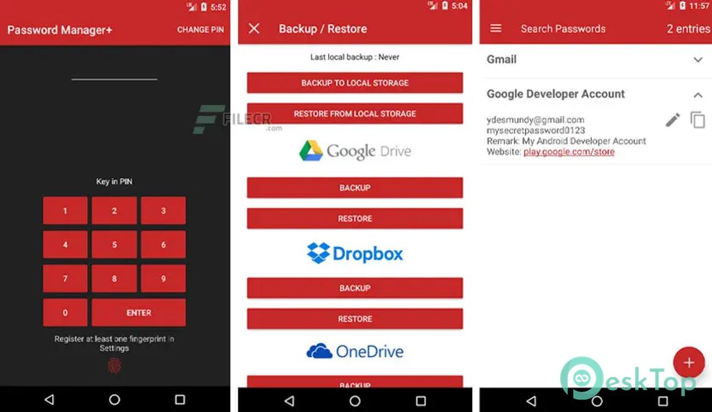 Télécharger Password Manager+ Cloud Backup 3.1.3 APK MOD Gratuitement et Complet