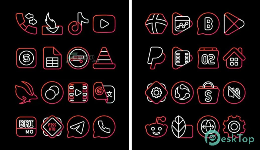 Nambula Red – Lines Icon Pack v2.2 APK MOD Полная бесплатная загрузка