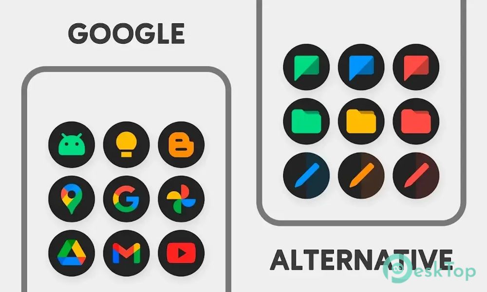 MiDark - Icon Pack (Round) 1.3.4 APK MOD 完整免费下载