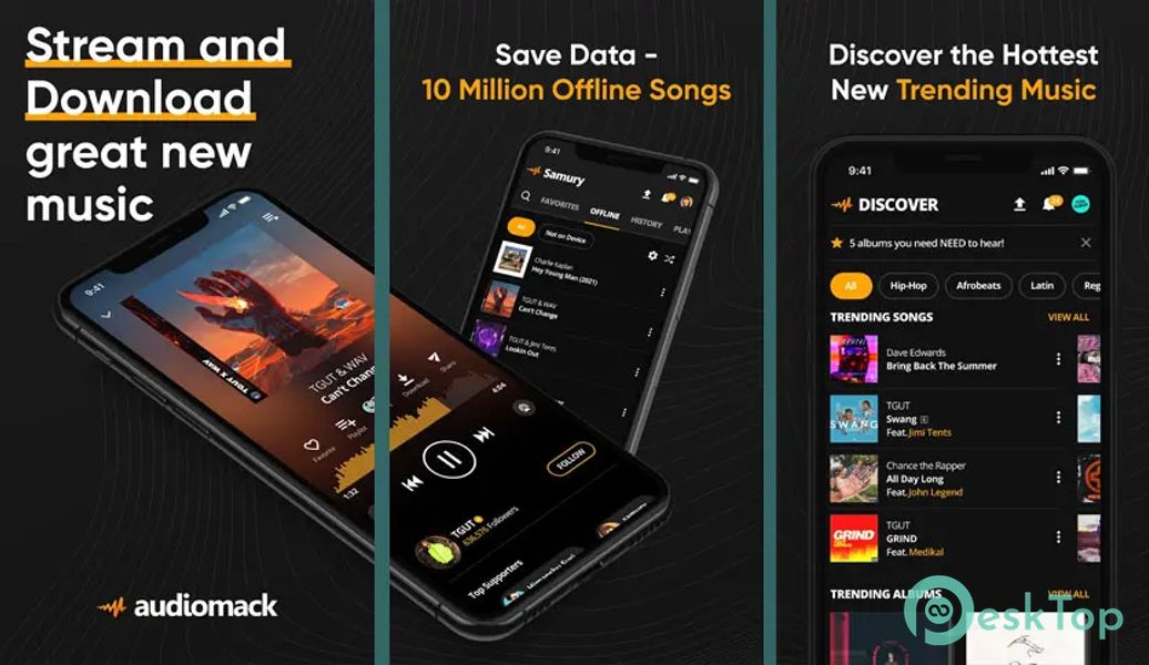 Audiomack - Music Downloader 6.55.0 APK MOD Полная бесплатная загрузка