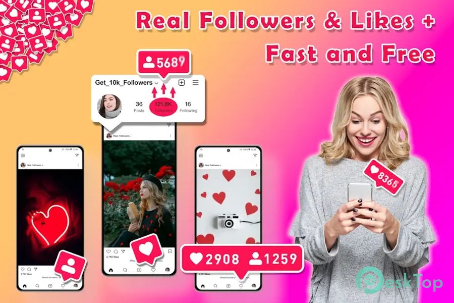 Get Real Followers Fast Likes 1.3.0 APK MOD Полная бесплатная загрузка