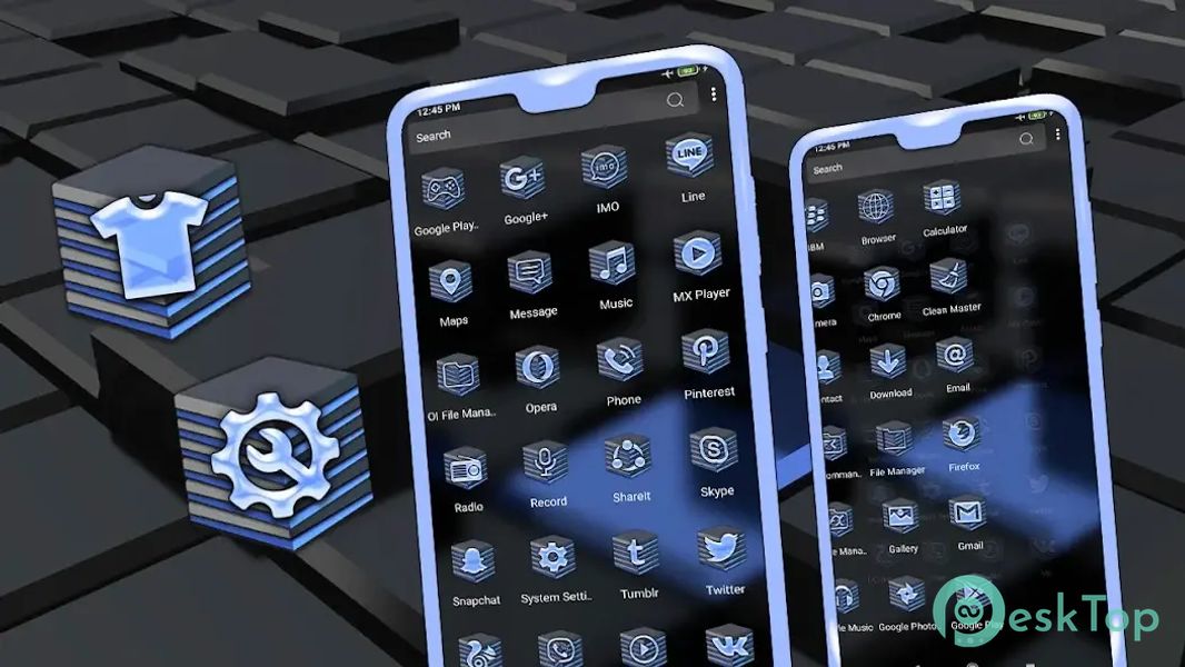 3D Black Cube Theme 3.8 APK MOD تحميل مجاني كامل
