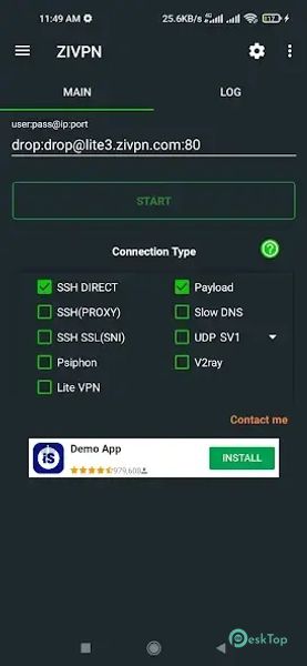 ZIVPN Tunnel (SSH/DNS/UDP) VPN 2.0.3 APK MOD Tam Ücretsiz İndir