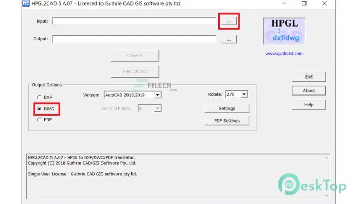 Guthrie HPGL2CAD 2020 A.10 完全アクティベート版を無料でダウンロード