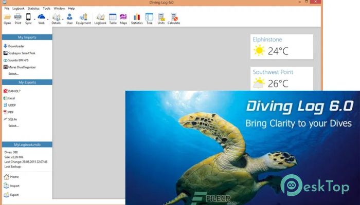 Скачать Diving Log 6.0.27 полная версия активирована бесплатно