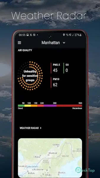 Weather: Radar & Air Quality 2.2.1 APK MOD Полная бесплатная загрузка